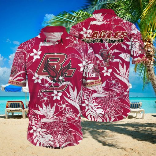 Boston College Eagles NCAA Flower Full Print Unisex Hawaiian Shirt