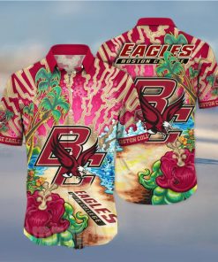 Boston College Eagles NCAA Flower Full Printing Hawaiian Shirt