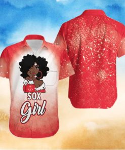 Boston Red Sox Girl African Girl MLB Team Hawaiian Shirt MLB Fans