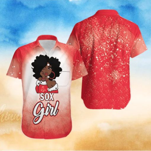 Boston Red Sox Girl African Girl MLB Team Hawaiian Shirt MLB Fans