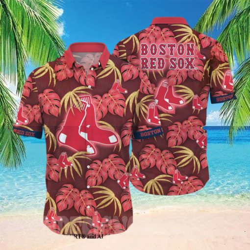 Boston Red Sox MLB Floral Full Printed Hawaiian Shirt