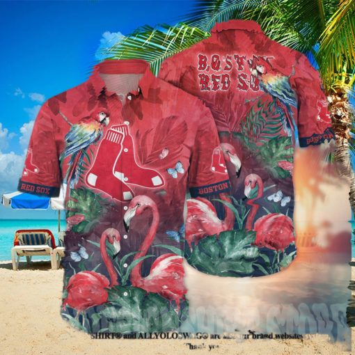 Boston Red Sox MLB Floral Unisex All Over Printed Hawaiian Shirt