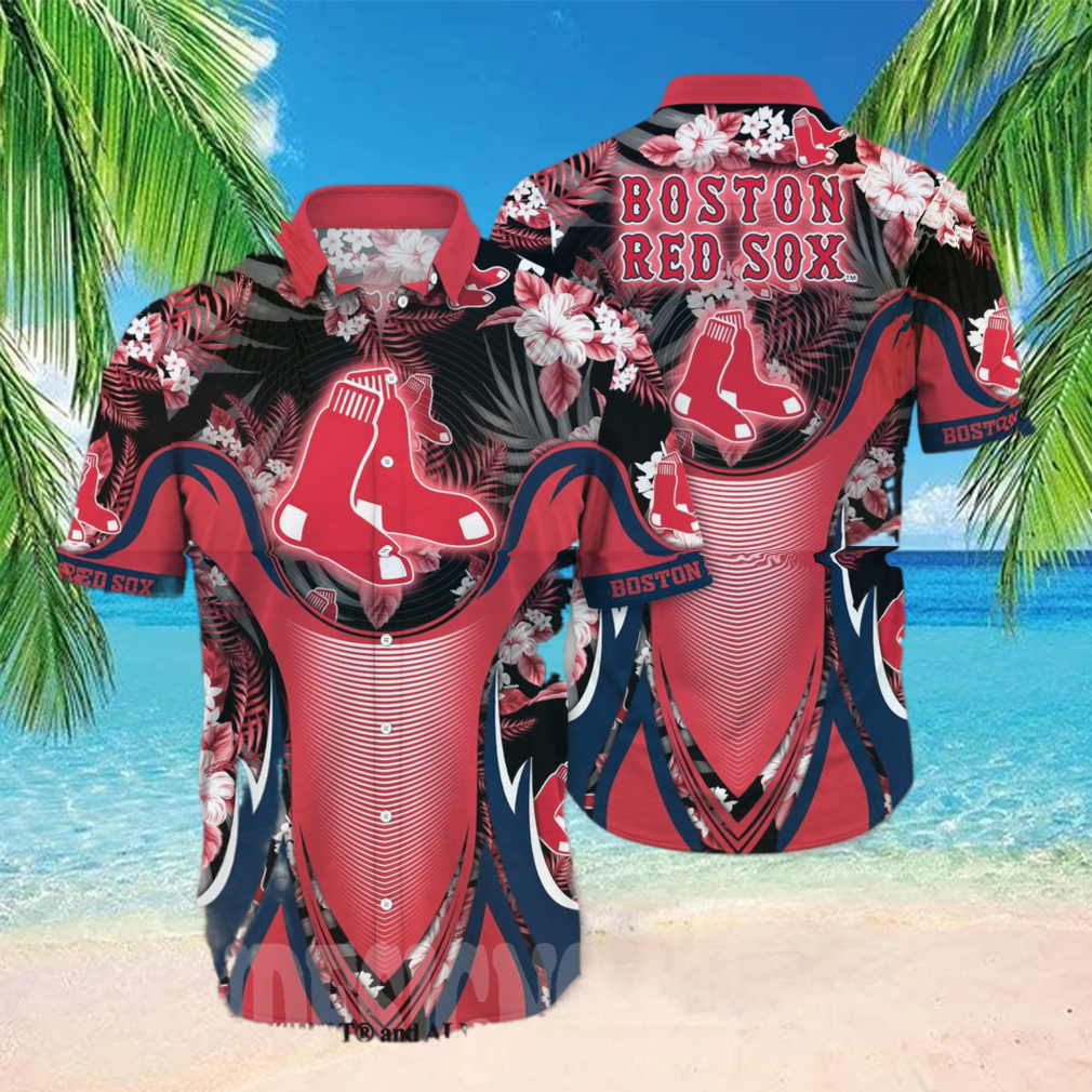 Boston Red Sox MLB Floral Unisex All Over Printed Hawaiian Shirt - Limotees