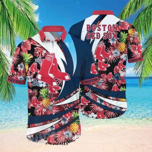 Boston Red Sox MLB Flower Classic Full Printing Hawaiian Shirt