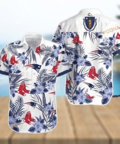 Boston Red Sox MLB Hawaiian Shirt Hibiscus Flower Pattern Aloha Shirt