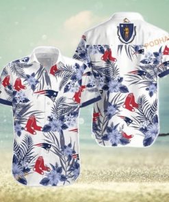 Boston Red Sox MLB Hawaiian Shirt  Hibiscus Flower Pattern Aloha Shirt