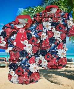 Boston Red Sox MLB Flower Classic Full Printing Hawaiian Shirt