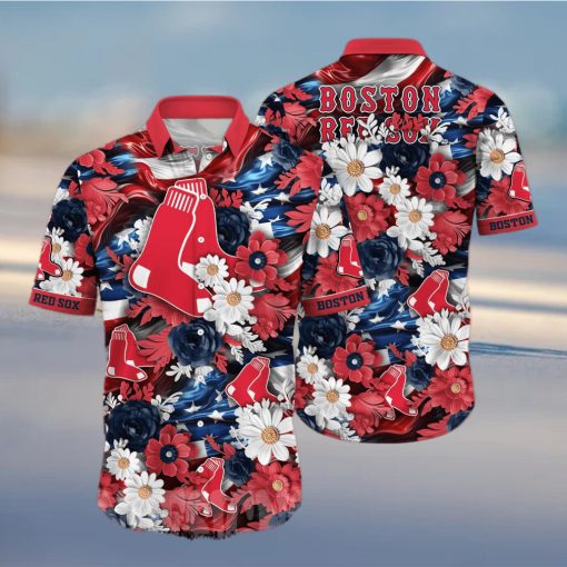 Boston_Red_SoxBoston Red Sox MLB Independence Day All Over Print Classic Hawaiian Shirt