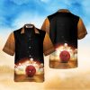 Black Sports Style Trophy Emblem Personalized Bowling Tropical Hawaiian Shirt