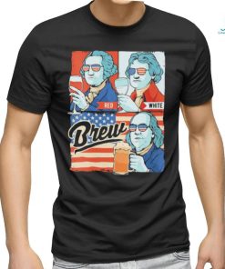 Brew beer red and white shirt