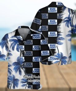 Bud Light Beer Palm Tree Hawaiian Shirt