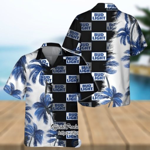 Bud Light Beer Palm Tree Hawaiian Shirt