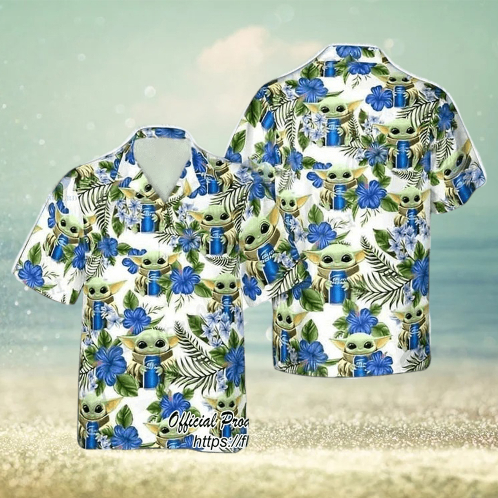 Bud Light Beer With Baby Yoda Hawaiian Shirt Bud Light Beer With Baby Yoda Hawaiian Shirt