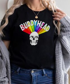 Buddyhead rainbow skull shirt