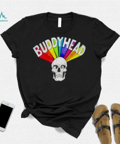 Buddyhead rainbow skull shirt