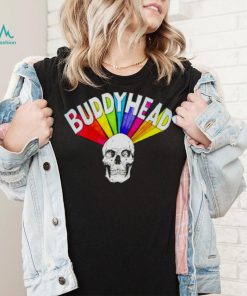 Buddyhead rainbow skull shirt