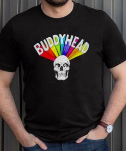 Buddyhead rainbow skull shirt