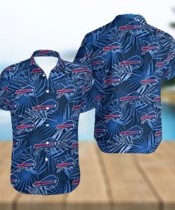 Buffalo Bills Hawaiian Shirt Blue Tropical Leaves All Over Print  NFL Hawaiian Shirt