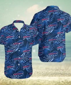 Buffalo Bills Hawaiian Shirt Blue Tropical Leaves All Over Print  NFL Hawaiian Shirt