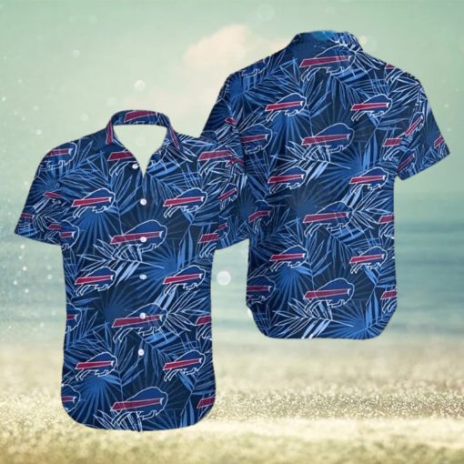 Buffalo Bills Hawaiian Shirt Blue Tropical Leaves All Over Print  NFL Hawaiian Shirt