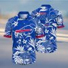 Black German Shepherd In Tropical Plants Pattern Blue And White Hawaiian Shirt