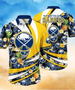 Buffalo Sabres Hawaiian Shirt Tropical Pineapples Gift For NHL Fans