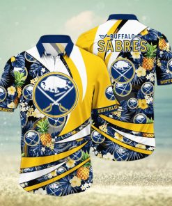 Buffalo Sabres Hawaiian Shirt Tropical Pineapples Gift For NHL Fans