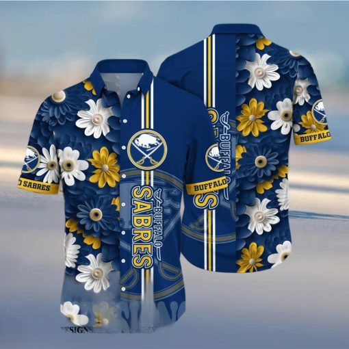 Buffalo Sabres NHL Floral 3D Hawaiian Shirt