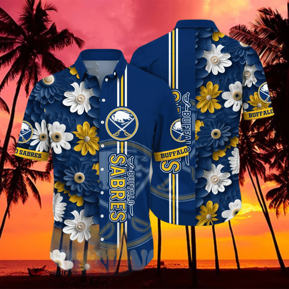 Buffalo Sabres NHL Floral Full Print 3D Hawaiian Shirt - Limotees