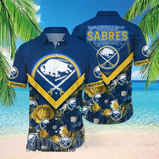 Buffalo Sabres NHL Floral All Over Printed Classic Hawaiian Shirt