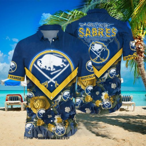 Buffalo Sabres NHL Floral All Over Printed Classic Hawaiian Shirt