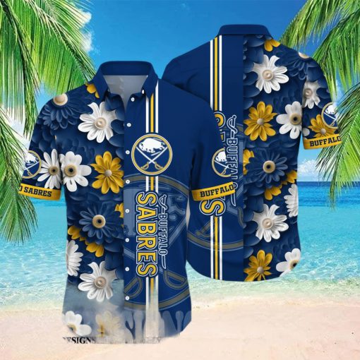 Buffalo Sabres NHL Flower Full Print Hawaiian Shirt