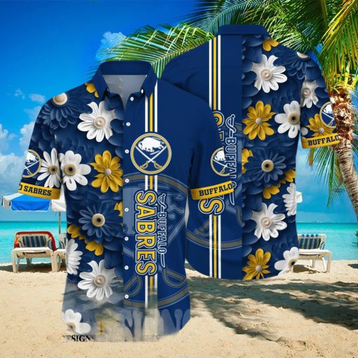 Buffalo Sabres NHL Flower Full Print Hawaiian Shirt