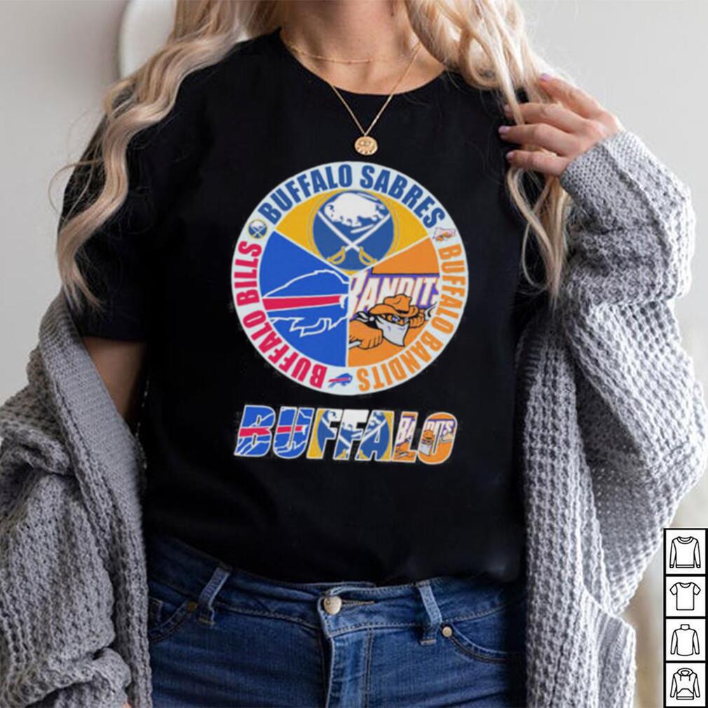 Official Buffalo Bills and Buffalo Sabres Logo Team Sport Shirt