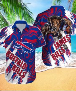 Buffalo_Bills_NFL_Custom_Name_HawaBuffalo Bills NFL Custom Name Hawaiian Shirt For Men And Women Special Gift For True Fans hawaiian shirt