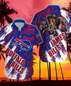 Buffalo_Bills_NFL_Custom_Name_HawaBuffalo Bills NFL Custom Name Hawaiian Shirt For Men And Women Special Gift For True Fans hawaiian shirt