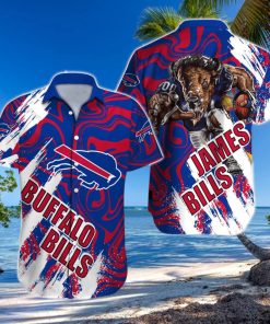 Buffalo_Bills_NFL_Custom_Name_HawaBuffalo Bills NFL Custom Name Hawaiian Shirt For Men And Women Special Gift For True Fans hawaiian shirt