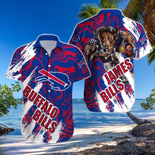 Buffalo_Bills_NFL_Custom_Name_HawaBuffalo Bills NFL Custom Name Hawaiian Shirt For Men And Women Special Gift For True Fans hawaiian shirt