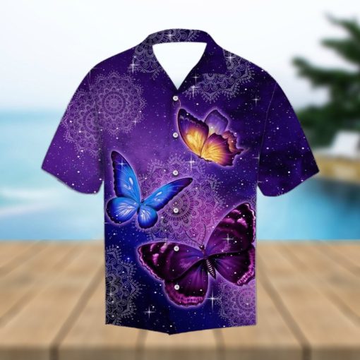 Butterfly Purple Hawaiian Shirt