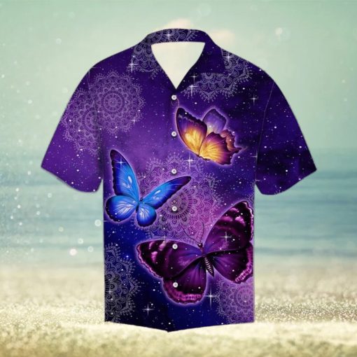 Butterfly Purple Hawaiian Shirt