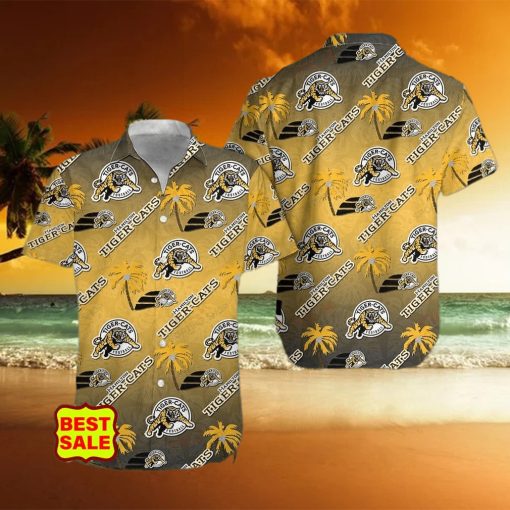 CFL Hamilton Tiger Cats Aloha Style 7 Big Logo Hawaiian Shirt