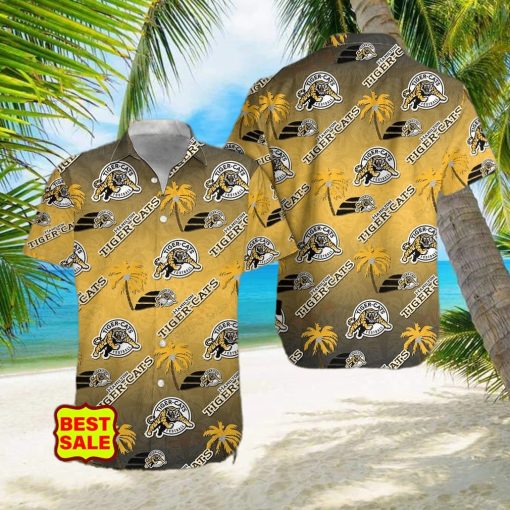 CFL Hamilton Tiger Cats Aloha Style 7 Big Logo Hawaiian Shirt