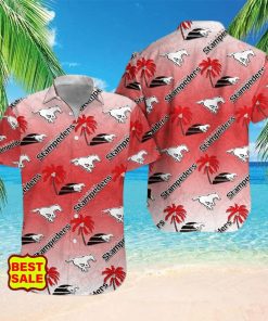 CFL Team Calgary Stampeders Aloha Style 4 Big Logo Hawaiian Shirt