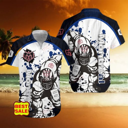 CFL Team Montreal Alouettes Aloha Style 1 Big Logo Hawaiian Shirt