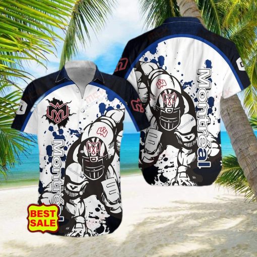 CFL Team Montreal Alouettes Aloha Style 1 Big Logo Hawaiian Shirt