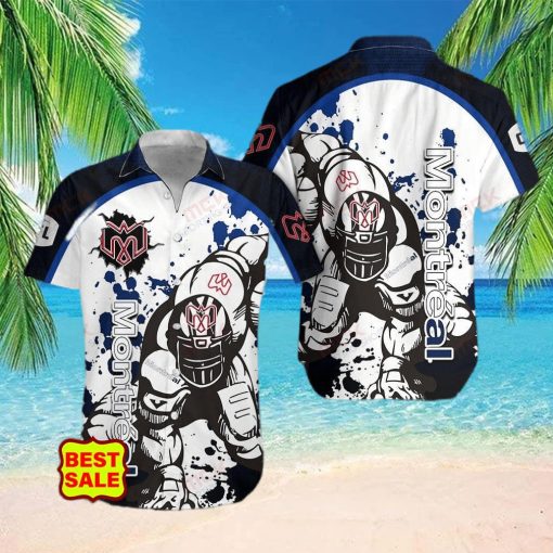 CFL Team Montreal Alouettes Aloha Style 1 Big Logo Hawaiian Shirt