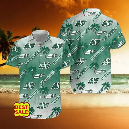 CFLCFL Team Saskatchewan Roughriders Aloha Style 7 Big Logo Hawaiian Shirt