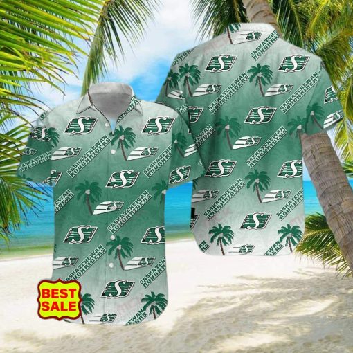 CFLCFL Team Saskatchewan Roughriders Aloha Style 7 Big Logo Hawaiian Shirt