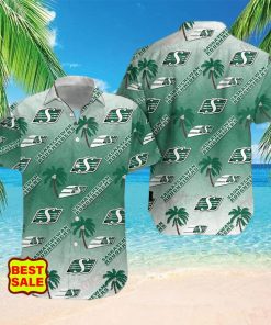 CFLCFL Team Saskatchewan Roughriders Aloha Style 7 Big Logo Hawaiian Shirt