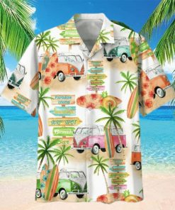 Camper Van And Beach Hawaiian Shirt